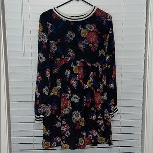 Floral black dress